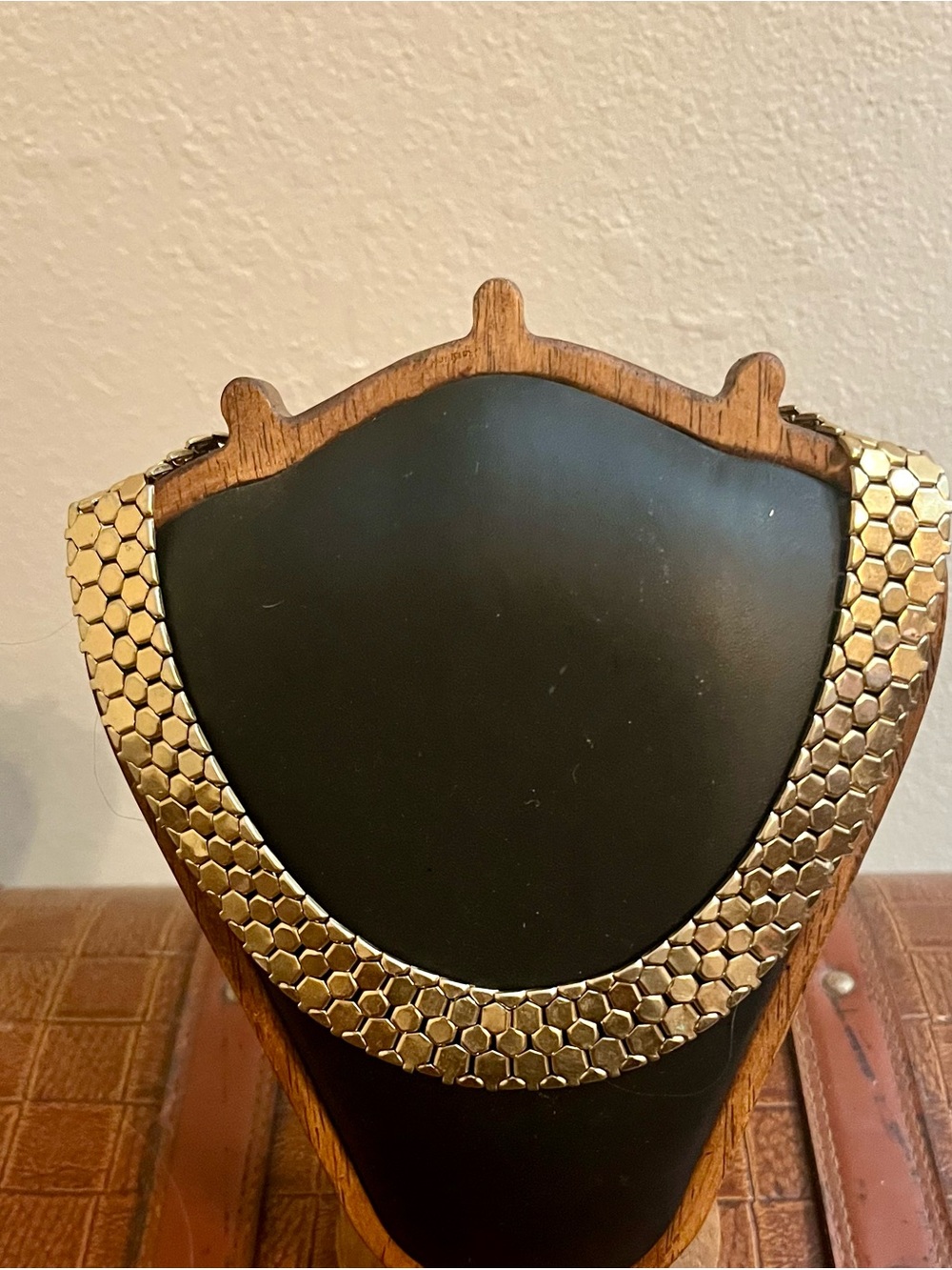 1940- 1950’ signed Reinad Honeycomb Choker Necklace RARE
